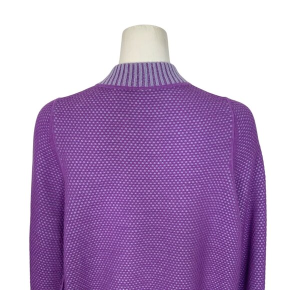 Lululemon Reversible Double Knit Zip Up Sweater 12 Purple Wool - Picture 11 of 15